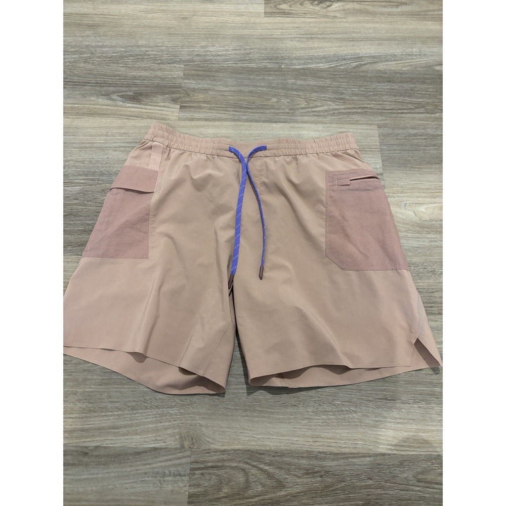 Lululemon Hiking Short Large 8" Water-Repellent Cargo Salmon Pink Rare